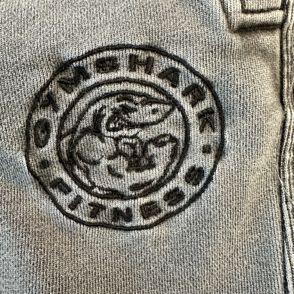 Gym Shark Gray Cargo Sweatpants with Logo Patch - Picture 2 of 6